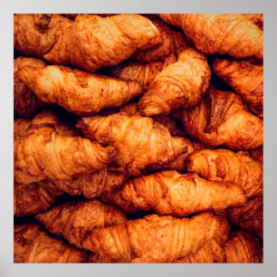 Affiche Croissants classiques, vue supérieure