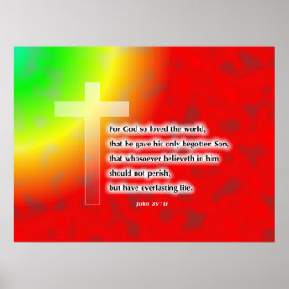 Affiche Croix arc-en-ciel