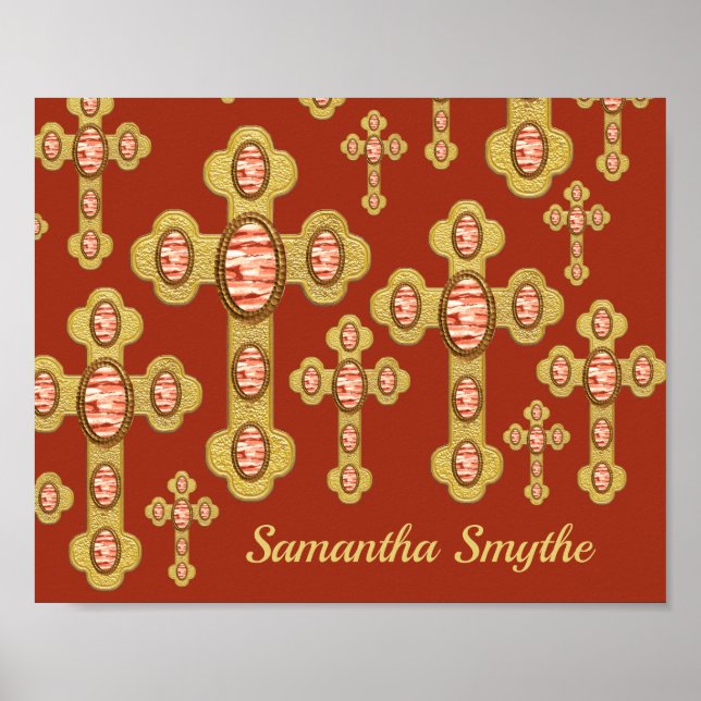Affiche Croix avec 6 Portes rouges Faux - (Devant)