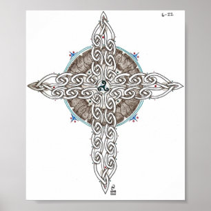 Affiche Croix celtique