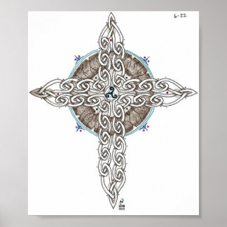 Affiche Croix celtique