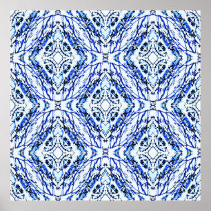 Affiche Croix celtique bleue......