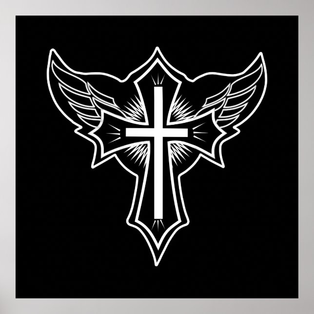 Affiche Croix chrétienne (Devant)