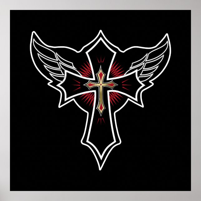 Affiche Croix chrétienne (Devant)