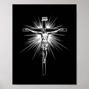 Affiche Croix chrétienne Jésus-Christ Hommes Femmes Chréti