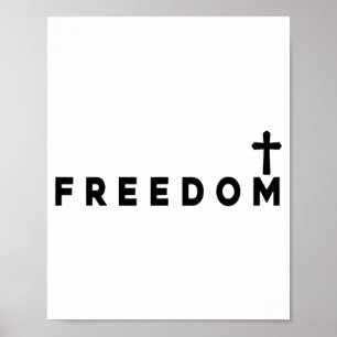 Affiche Croix chrétienne patriotique Dom