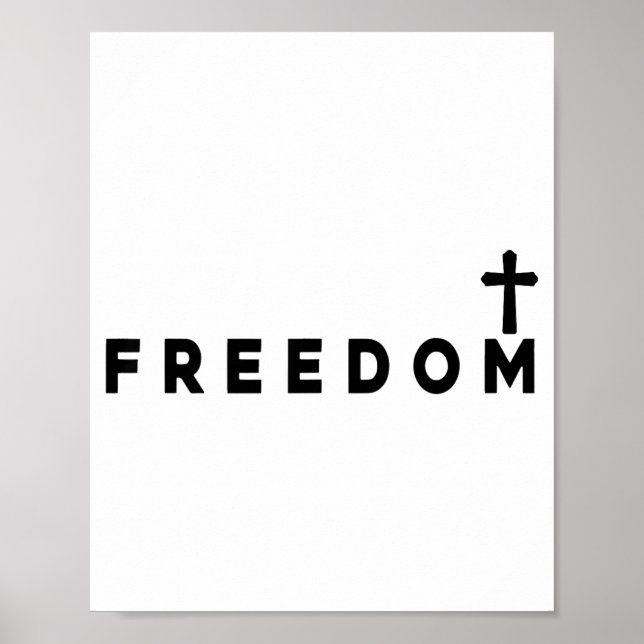 Affiche Croix chrétienne patriotique Dom (Devant)