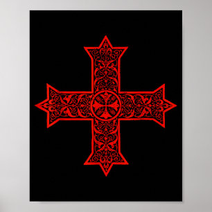 Affiche Croix copte Église orthodoxe copte Christ oriental