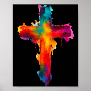 Affiche Croix Croyance Religieuse Chrétienne Bénie Foi Gr