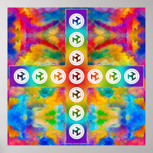 Affiche Croix d'Antahkarana - Antahkarana masculin