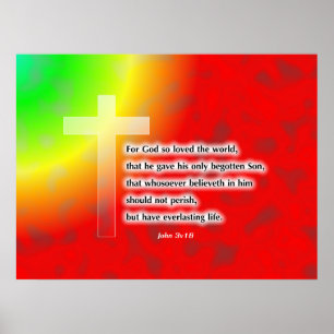 Affiche Croix d'arc-en-ciel