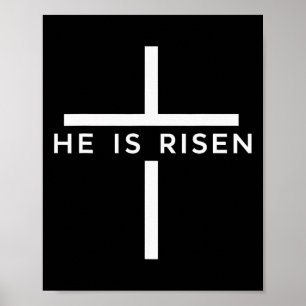 Affiche Croix de foi Jésus Résurrection Chrétiens 
