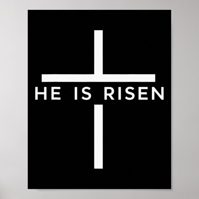 Affiche Croix de foi Jésus Résurrection Chrétiens  (Devant)