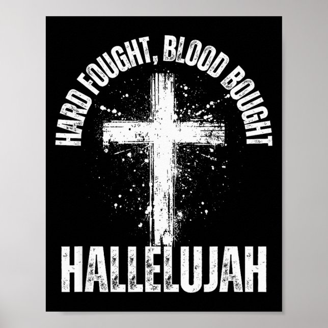 Affiche Croix de Hallelujah durement gagnée et achetée ave (Devant)