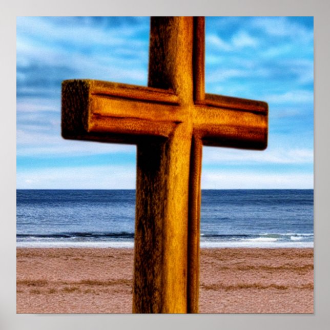 Affiche Croix de l'affiche des vagues (Devant)