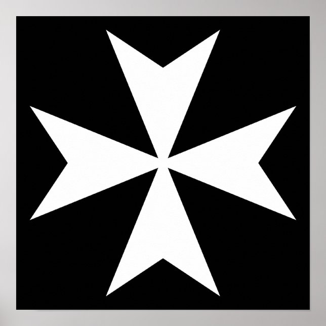 Affiche Croix de Malte blanche (Devant)