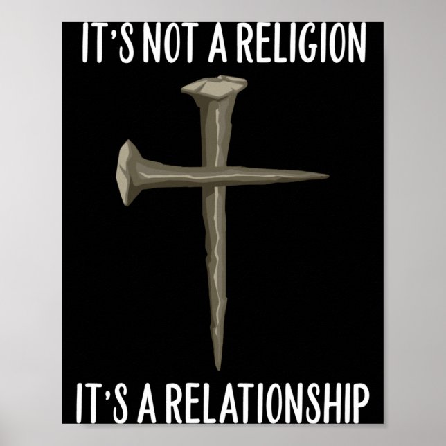 Affiche Croix de relation et non de religion pour hommes (Devant)