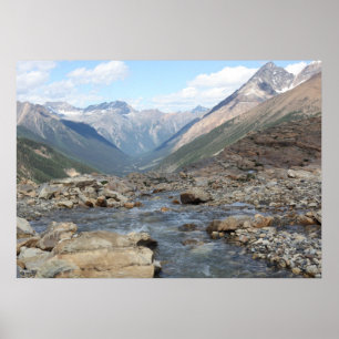 Affiche Croix enorme de glacier de fonte de montagne de