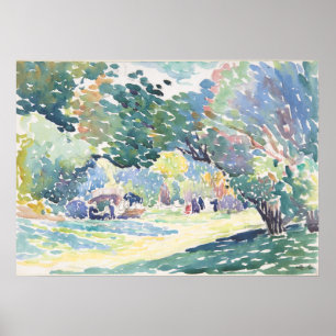 Affiche Croix Henri-Edmond : Aquarelle paysagère