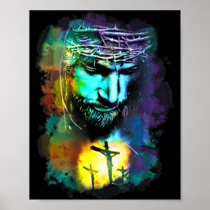 Affiche Croix Jésus-Christ Culture Religieuse Art Chrétien
