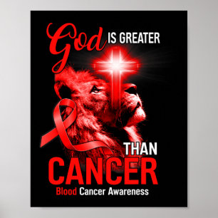 Affiche Croix Lion Chrétien Dieu Est Plus Grand Que Le Can