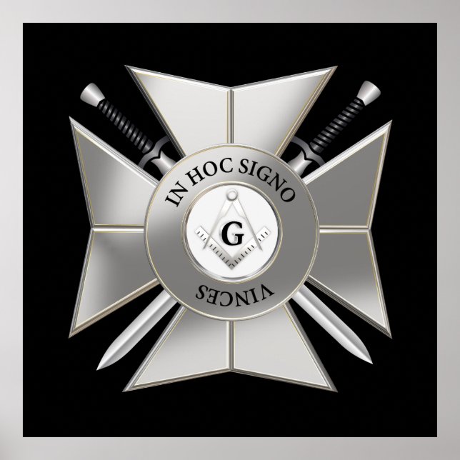 Affiche Croix maçonnique (Devant)