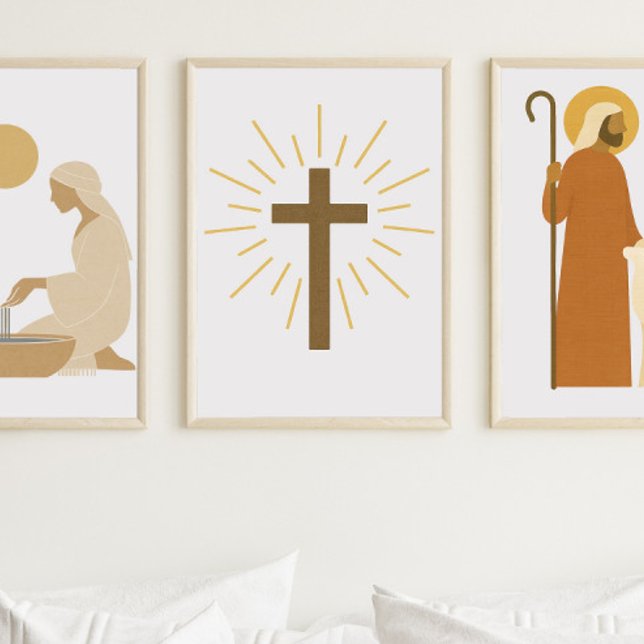 Affiche Croix rayonnante (Créateur téléchargé)