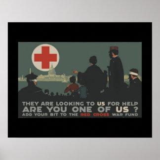 Affiche Croix-Rouge de la Première Guerre mondiale