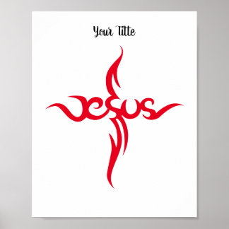Affiche Croix Tribale De Jésus