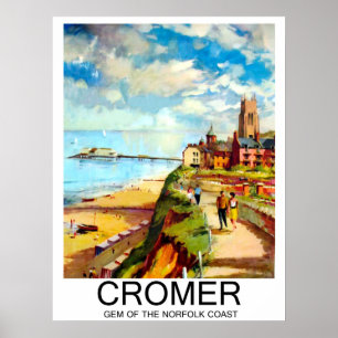 Affiche Cromer, Gem of Norfolk coast, Angleterre, voyage