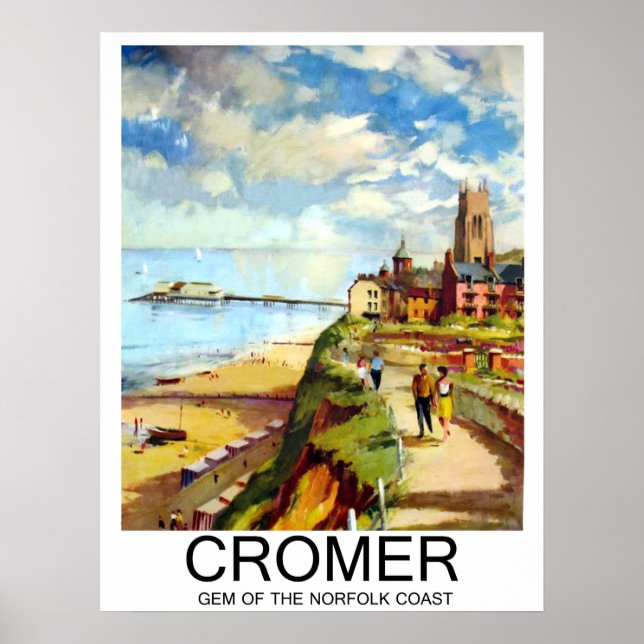 Affiche Cromer, joyau de la côte de Norfolk, Angleterre, v (Devant)