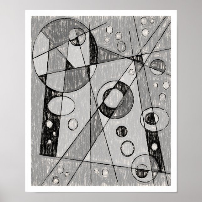 Affiche Croquis Abstrait #747 (Devant)