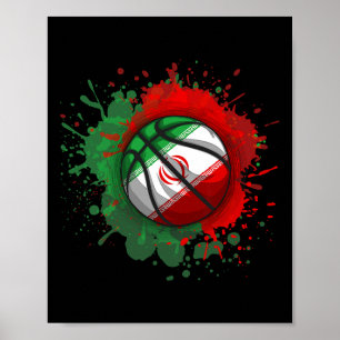 Affiche Croquis avec drapeau de l'Iran