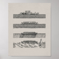 Croquis d'arche de Noé - Art biblique, Mur nautiqu
