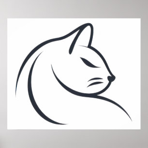 Affiche Croquis de chat