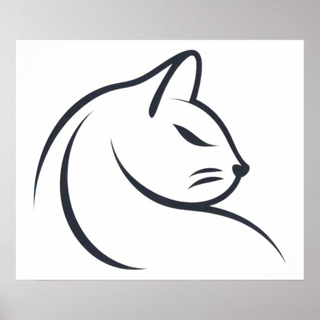 Affiche Croquis de chat (Devant)