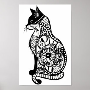 Affiche Croquis de chat mignon II Petit