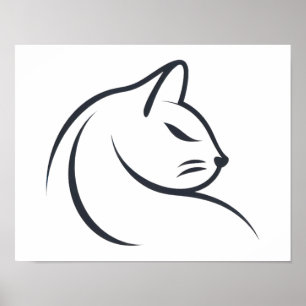 Affiche Croquis de chat Petit