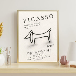 Affiche Croquis de Chien de Picasso | Œuvre d'Art Minimali