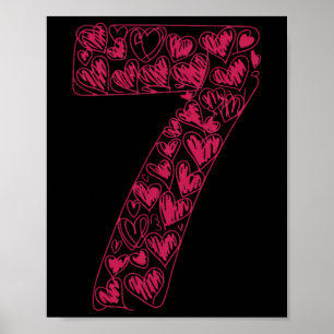 Affiche Croquis de cœur viral tendance 6 7 67 Saint-Valent