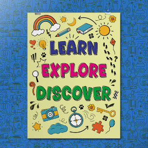 Affiche Croquis de Doodle coloré moderne Citation inspiran