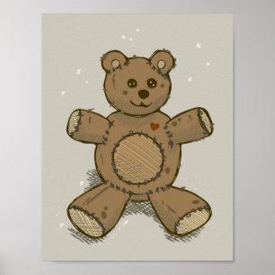Affiche Croquis de l'ours en peluche