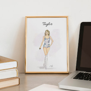 Affiche Croquis de mode, taylor