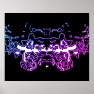 Affiche Croquis de tigre (blanc 3)