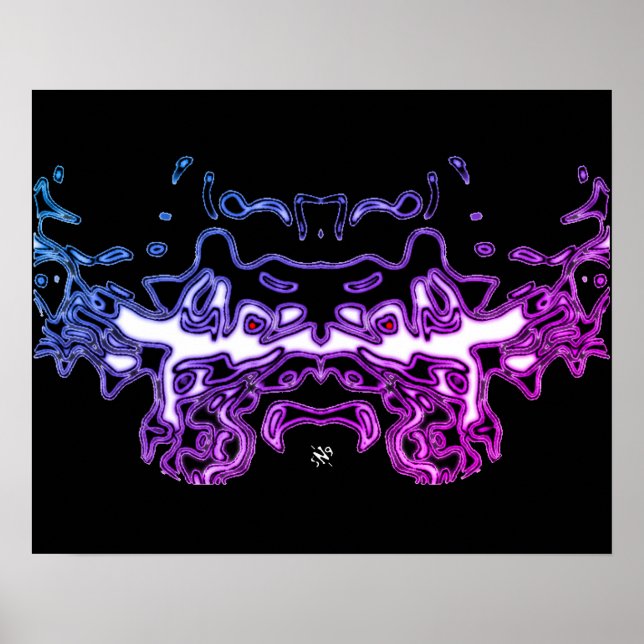 Affiche Croquis de tigre (blanc 3) (Devant)