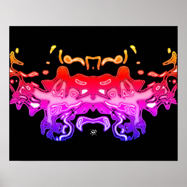 Affiche Croquis de tigre (Jaune 2) (Devant)