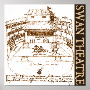 Affiche Croquis du Swan Theater de DeWitt