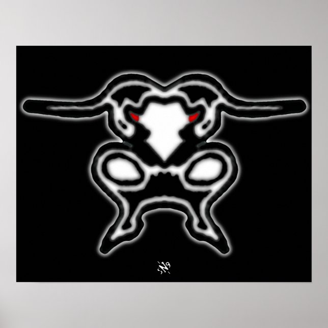 Affiche Croquis d'un taureau de saut (Devant)