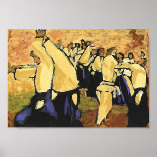 Affiche Croquis ocre de séminaire d'Aikido