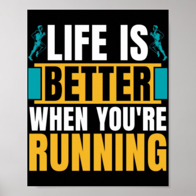 Affiche Cross Country Running Life Is Better When Athletic (Devant)